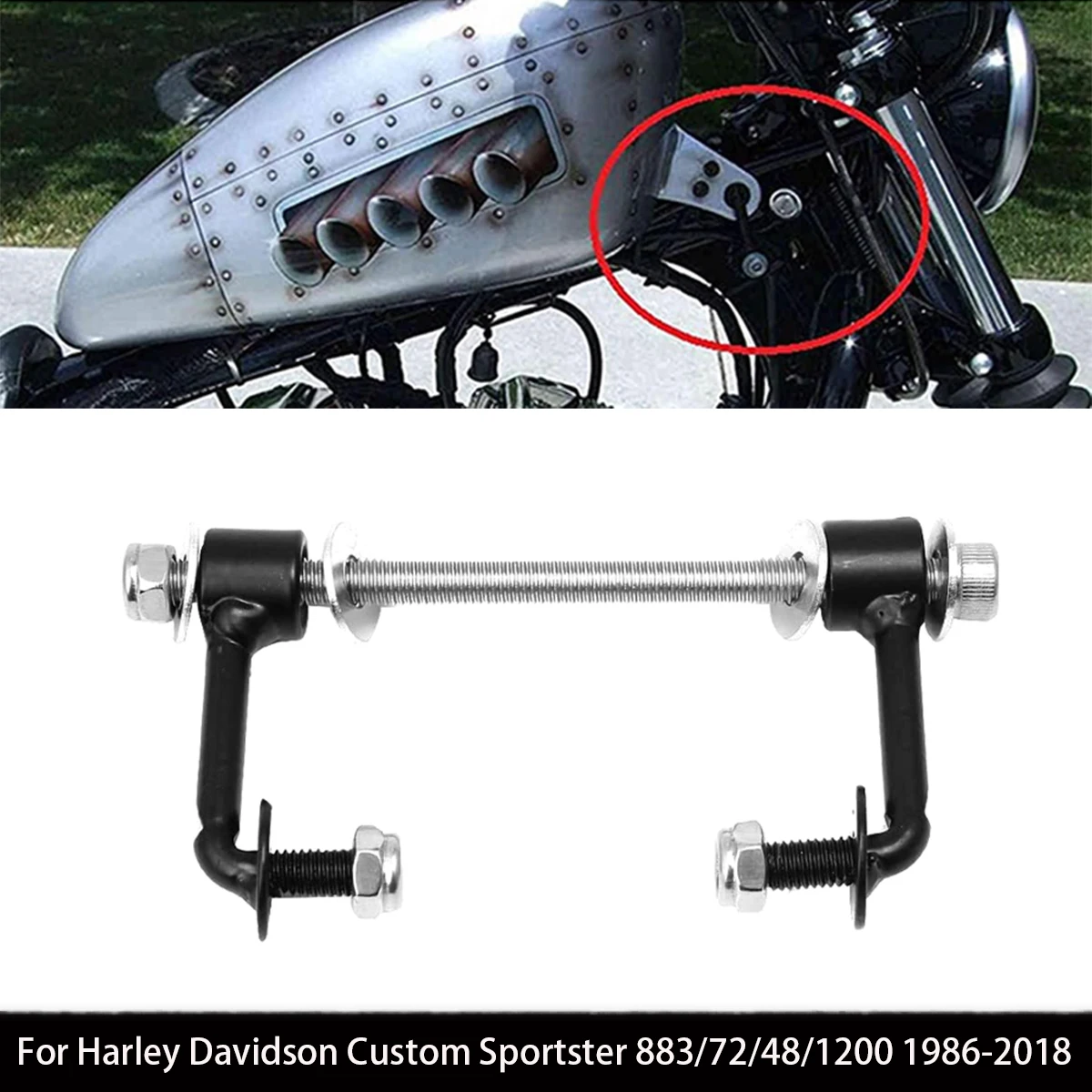 1 Set Motorcycle Gas Tank Lift Riser Kit For Harley Davidson Custom Sportster 883/72/48/1200 1986-2018 Motorcycle Accessories