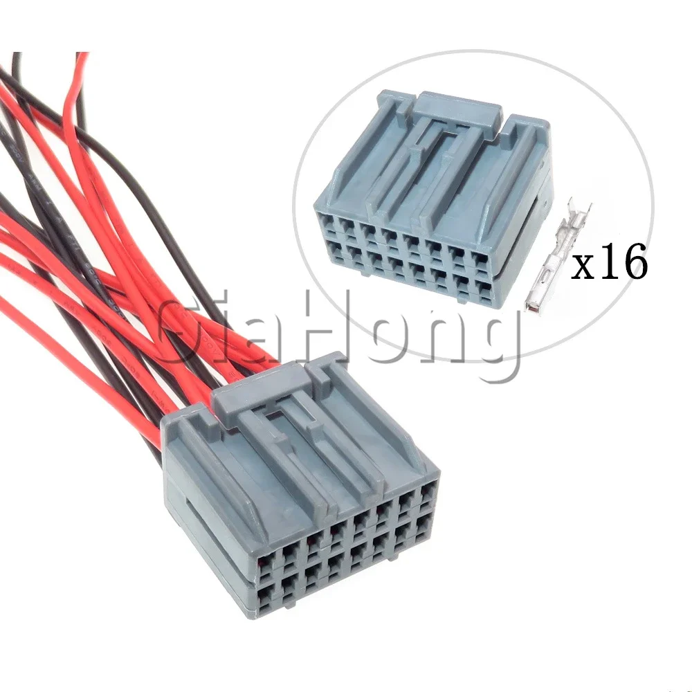 

1 комплект 16-контактный 917981 -2 917981 -6 30050-16Y Усилитель мощности в сборе переменного тока, незапечатанная вилка для розетки мультимедийной панели управления Porsche