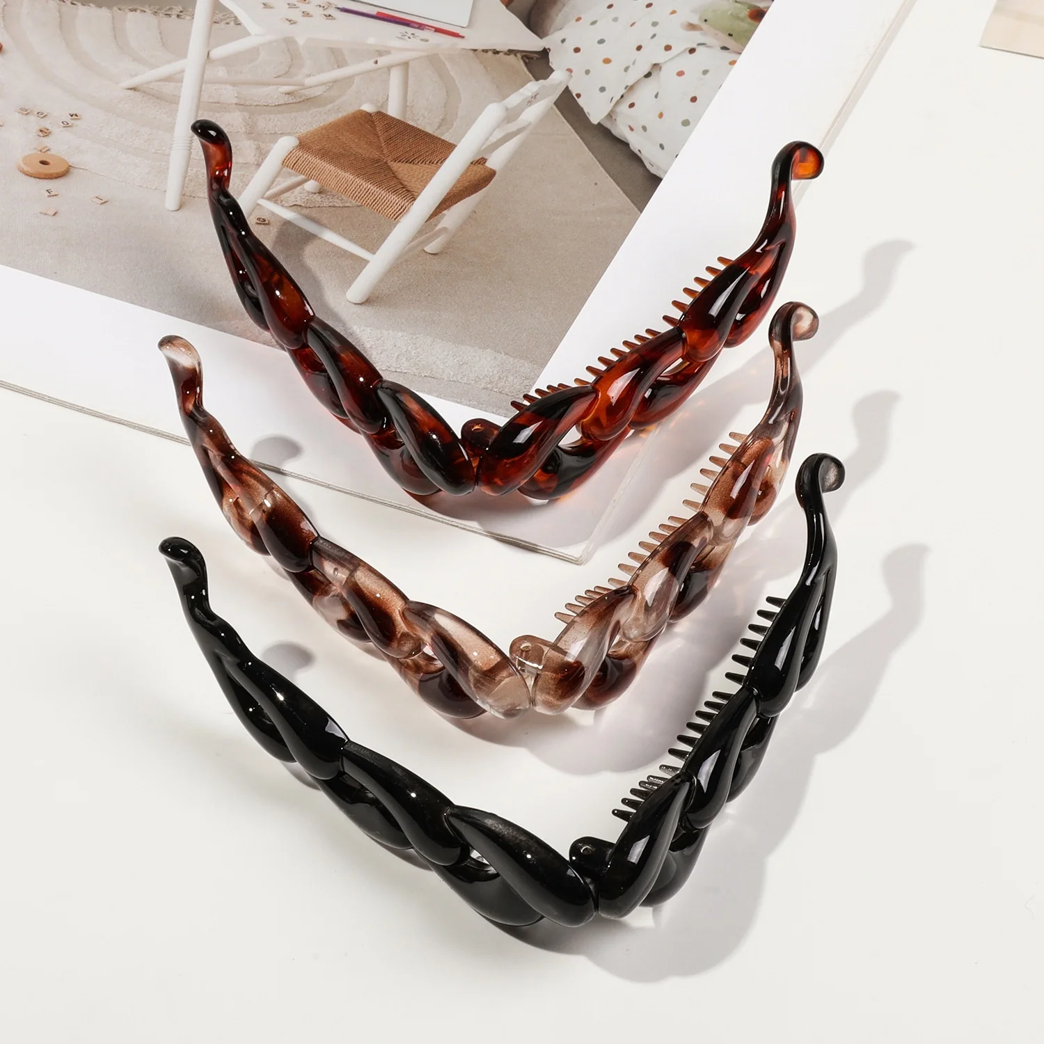 3 szt. skręconych spinek do wł – Hair Claw Clip Set recenzja i cena