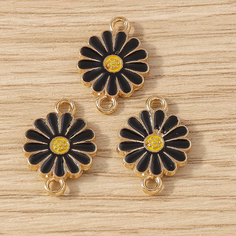 10 stücke 14x18mm niedlichen Emaille Blume Charms Anschlüsse für Schmuck Herstellung Armbänder Halskette Ohrringe DIY handgemachte Handwerk Zubehör – Detail 20