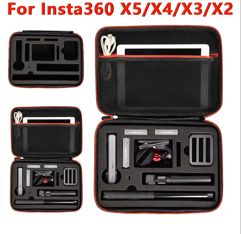 

For Insta360 X5 X4 X3 X2 Box Protective Storage Bag Travel Protable Carrying Case For Insta360 X4 Action Camera Accessories