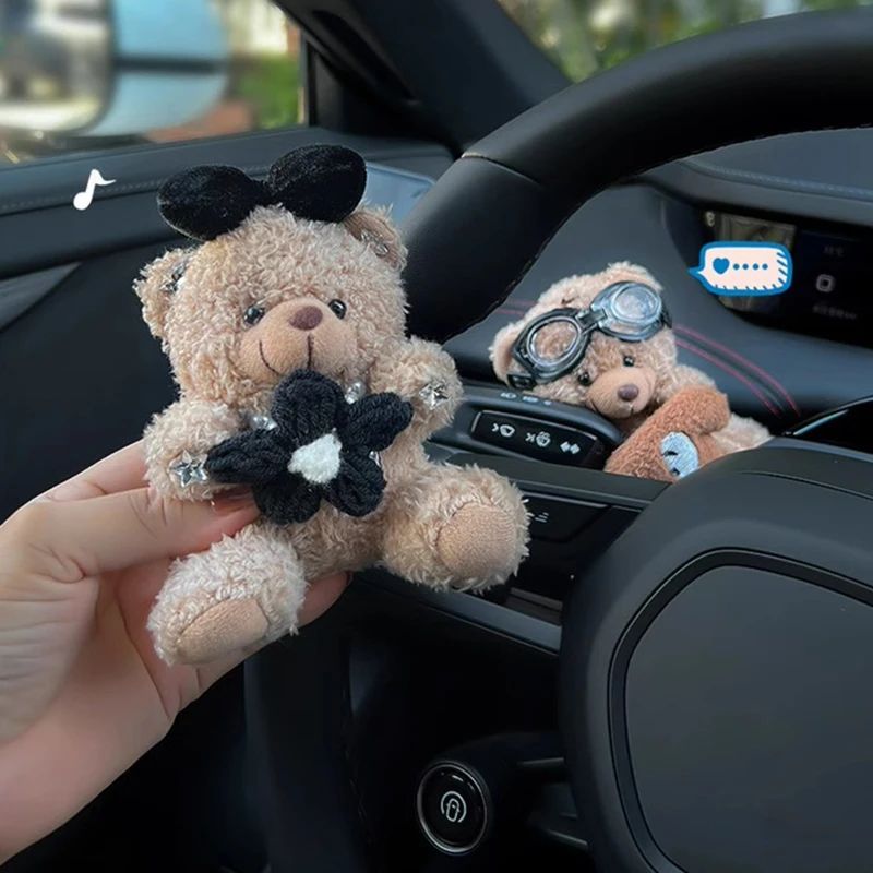 

Cute Little Bear Turn Signal Switch Decoration Auto Handle Decorative Plush Doll Car Interior Decoration Wiper Ornament Gift Toy