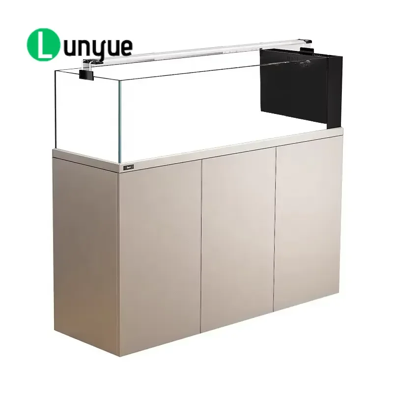 6 Foot 200 Gallon Ultra White Glass Large Marine Aquarium With Stand Cabinet And Sink For Home Office Fish Tank Display