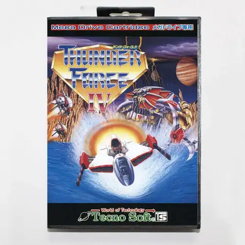 Gran oferta de tarjeta de juego Thunder Force 4 con caja al por menor, carrito MD de 16 bits para sistema Sega Mega Drive/Genesis