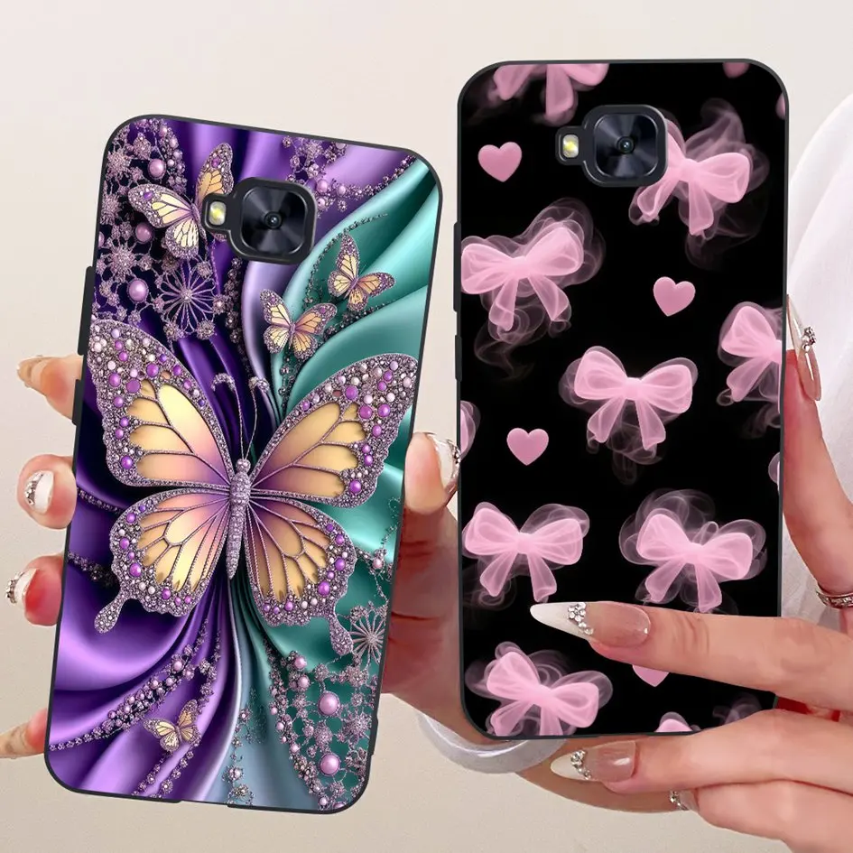 Funda para Asus ZenFone 4 Selfie Pro ZD552KL ZD553KL, funda de silicona suave con diseño de mariposa para Asus X00LD Z01MD
