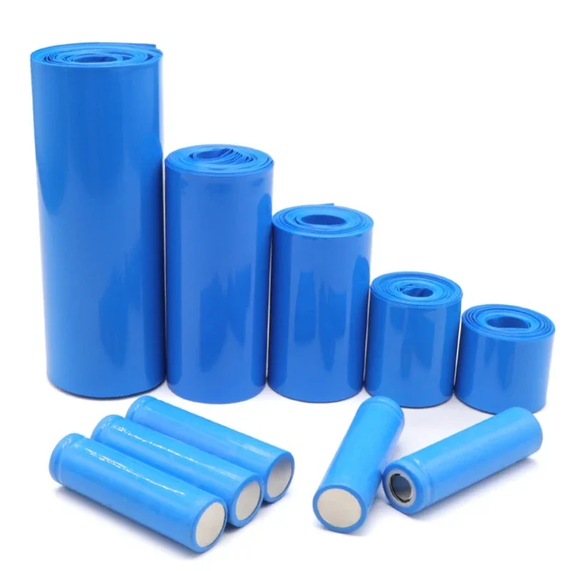 1M Blue 18650 PVC Heat Shrink Tube Case Wire Protection Cable Sleeve Lipo Battery Pack Insulated Film Width 7mm-103mm