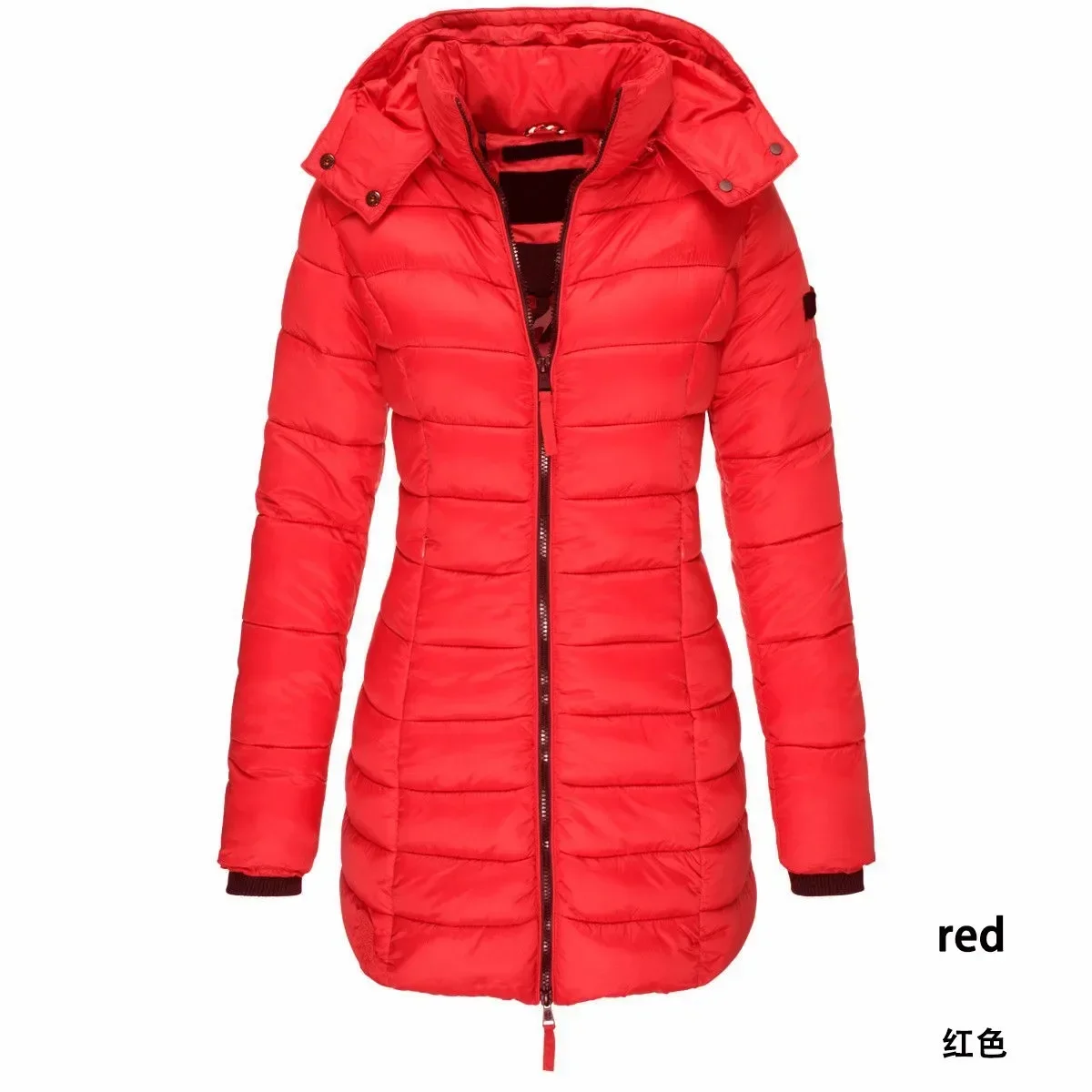 Winter Korean New Women\'s Cotton Padded Clothes Women\'s Medium Long Slim Cotton Padded Jacket Warm Down Cotton Padded Jacket