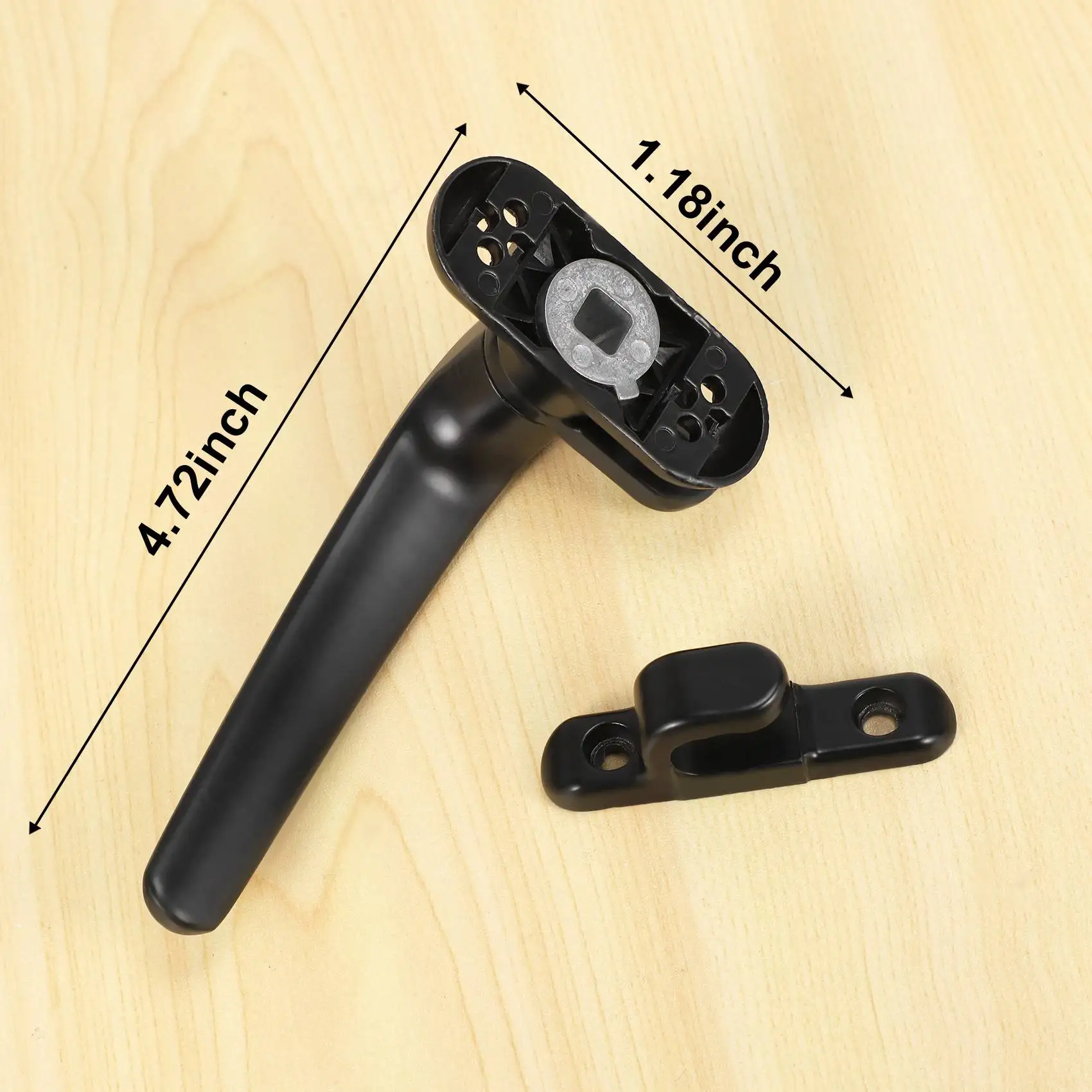 Door and Window Handle Lock Casement Window Lock Wheel Handle Black