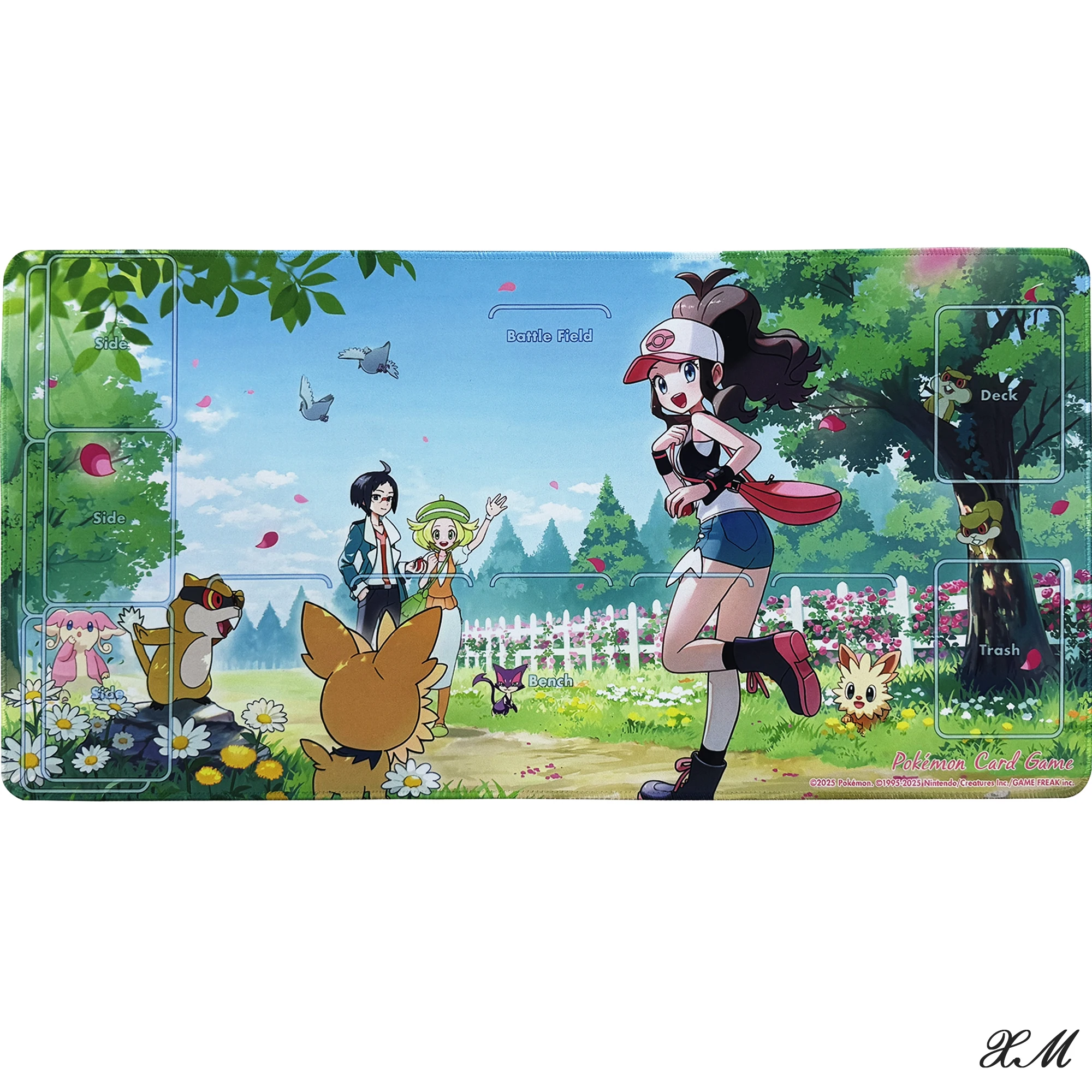 

600*300*3mm Diy P.M. Card Mat Self Made Ptcg Hilda Rubber Play Mat Tcg Single-Player Battle Card Mat Anime Mouse Pad Gift