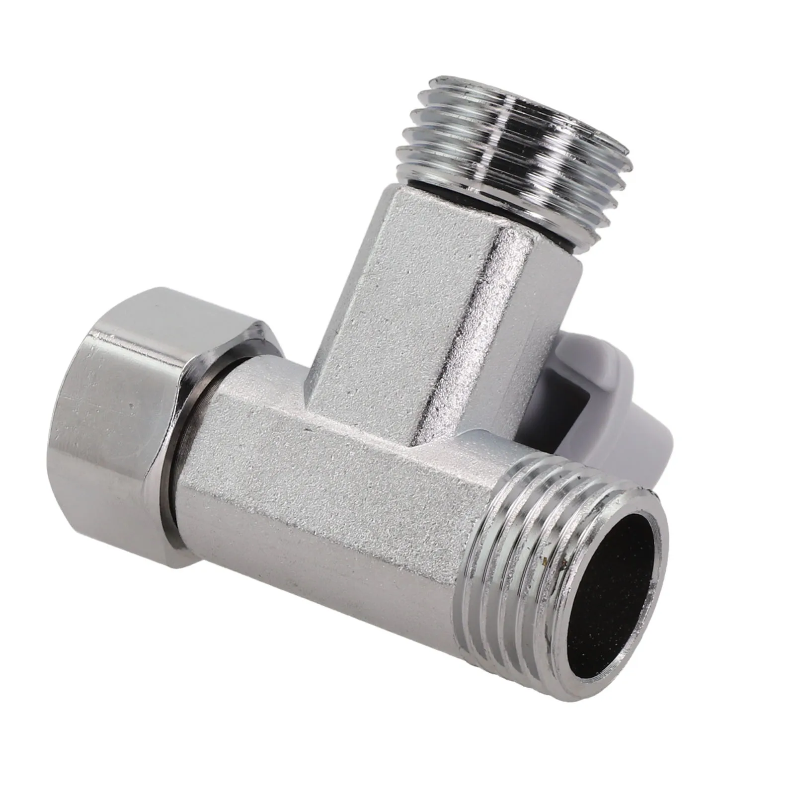 Angle T Adapter Zinc Alloy Tee Stop Valve for Toilet Tank For Bidet Sprayer and Kitchen Water Supply with Secure Sealing Ring