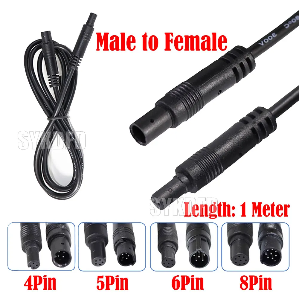 4Pin 5Pin 6Pin 8Pin Male to Female connecting wire Dash Cam Rear View Backup Camera Reverse Car Recorder Cable 1M Extension Cord