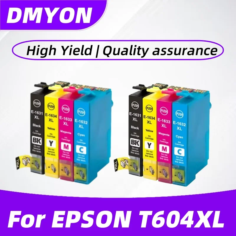 

2 комплекта картриджей T604XL, совместимых с принтером Epson WF-2910 2935 2930 2950DWF XP-2200 2205 3200 3205 4200 4205