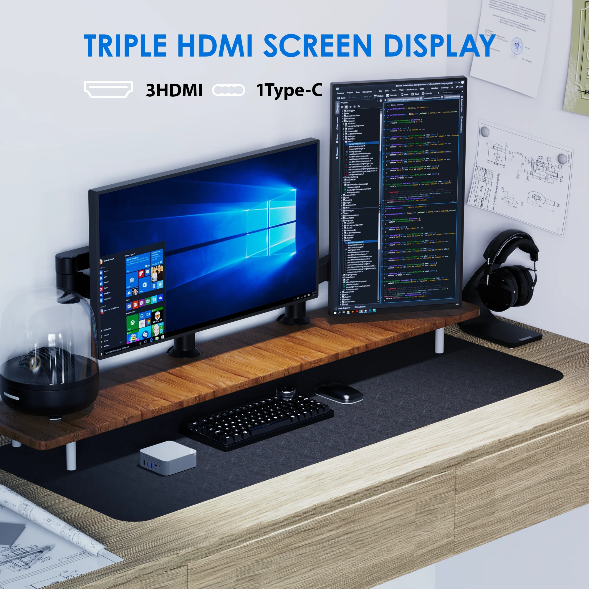 T8 Pro Mini PC Gamer Intel N150 CPU MINI PC Gaming DDR4 16GB RAM 512GB SSD M.2 SATA WIFI 4K HD BT4.2 HDMI 3.0 Desk Mini Computer