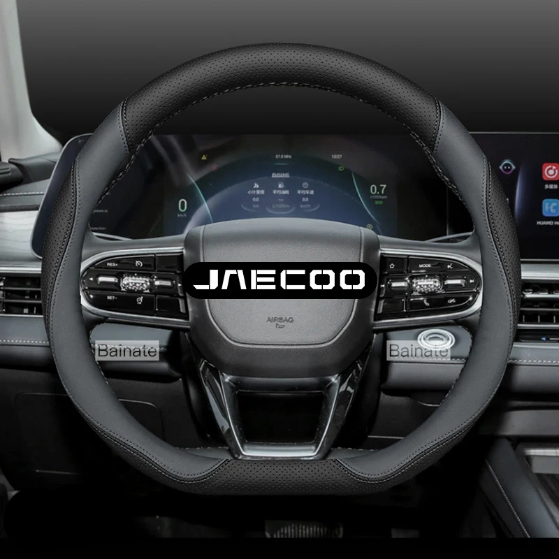 38cm Leder-Lenkradbezug, für Jaecoo J7 7 J8 5 J5 8 J9 PHEV 2025 2026, Atmungsaktives Rutschfestes Innenraum-Zubehör – Detail 7