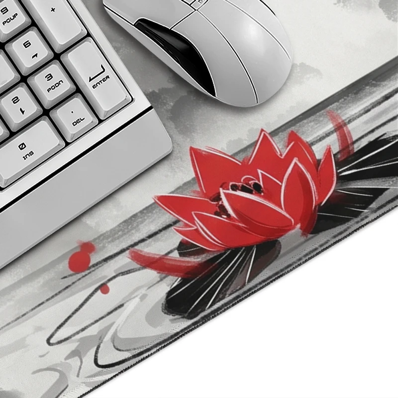 Mouse Pad Gaming Japanese-style Ink Wash Painting printon demand Large Computer HD Mousepad XXL Soft Natural Rubber Laptop