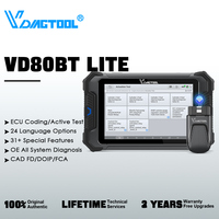 VDIAGTOOL VD80 BT LITE Car Diagnostic Tool Wireless 8 Inch OBD2 Scanner 31+ Resets ECU Coding Bi-directional CANFD DOIP FCA ﻿