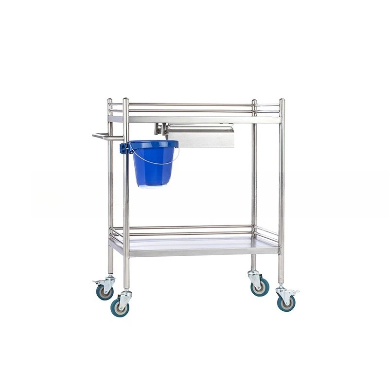 

Trolley stainless steel treatment three-layer instrument cart nursing hospital dressing change nursing