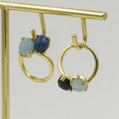 

Кольца WT-R589 в классическом стиле с двойным геометрическим узором и камнями, позолоченные 18-каратным золотом, для женщин, на каждый день.