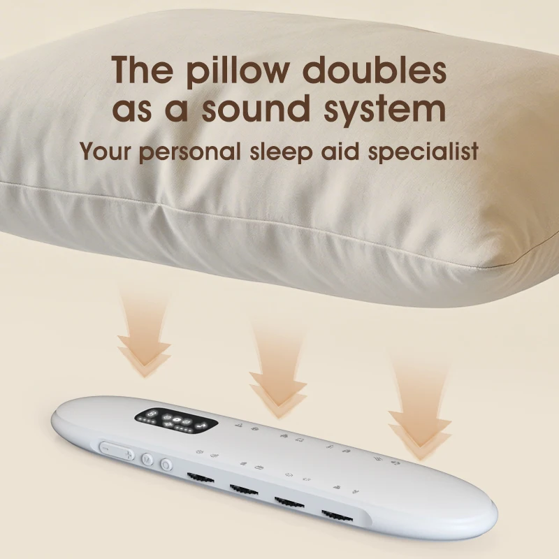 Under Pillow Speaker Bone Conduction Wireless Bluetooth Player White Noise Music Box Support TF Card Timing Off Sleeping Relax