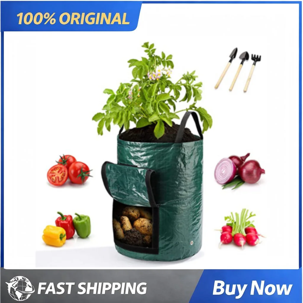 3 Gallon Garden Planting Bag PE Material Plant Grow Pouch Low Carbon Environmentally Friendly Tomato Vegetable Garden Planting