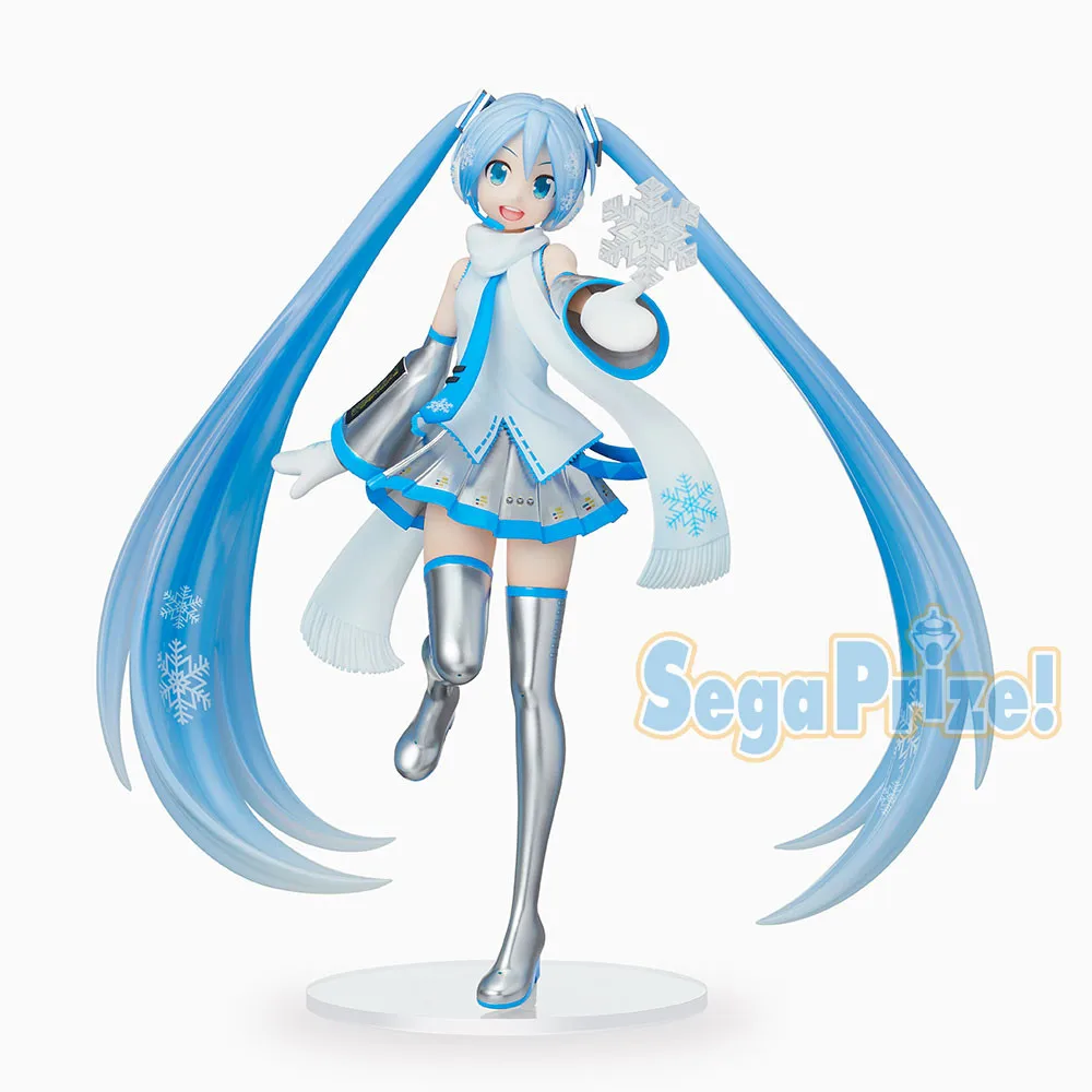 22 CENTIMETRI Anime Figura Vocaloid Hatsune Miku SPM Figura di Neve Miku Skytown Ver In Piedi Anime Modello Giocattolo Collezione Regalo Action Figure