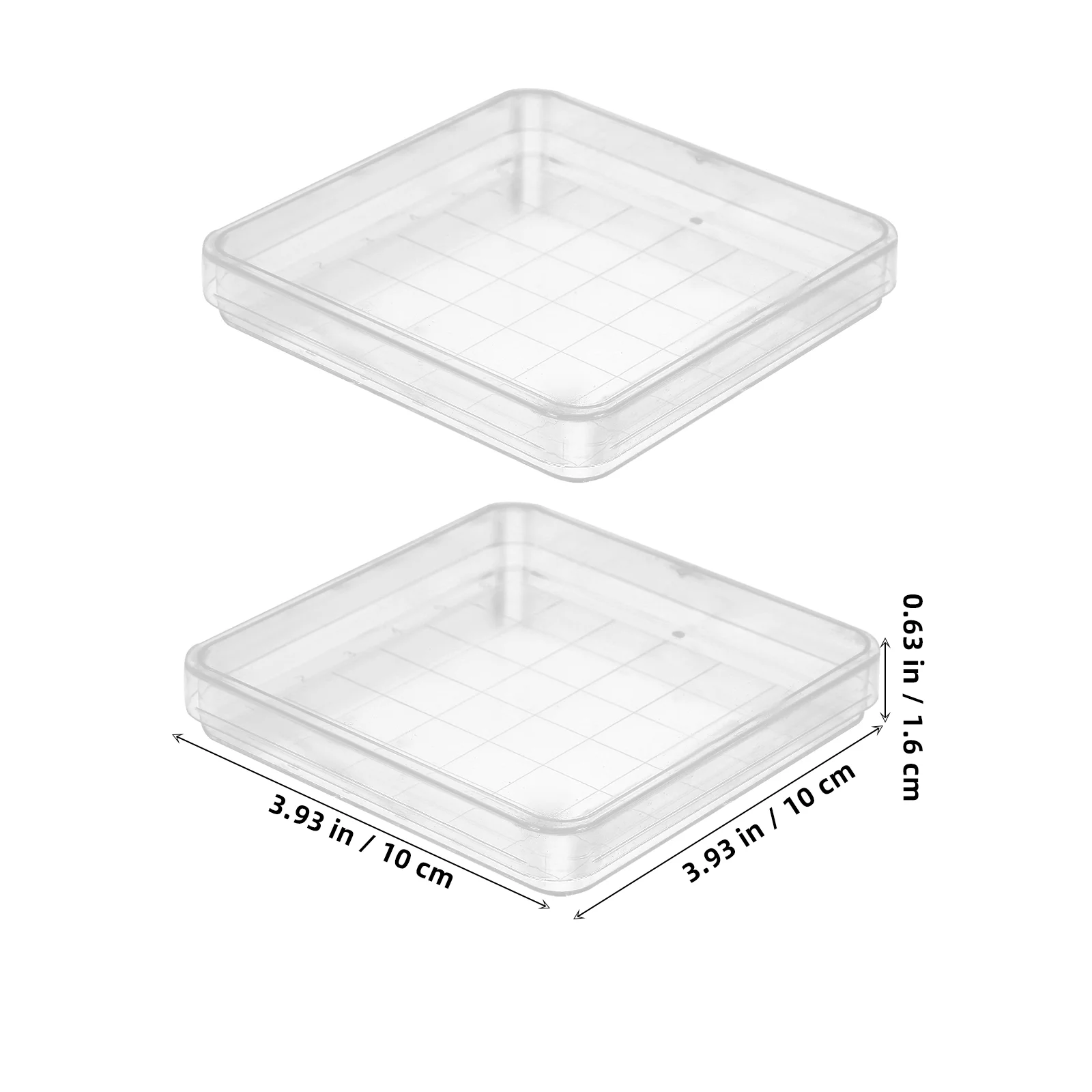 10 Pcs Petri Dish Chemistry Holder with Lid Cell Tray Laboratory Plates Dishes