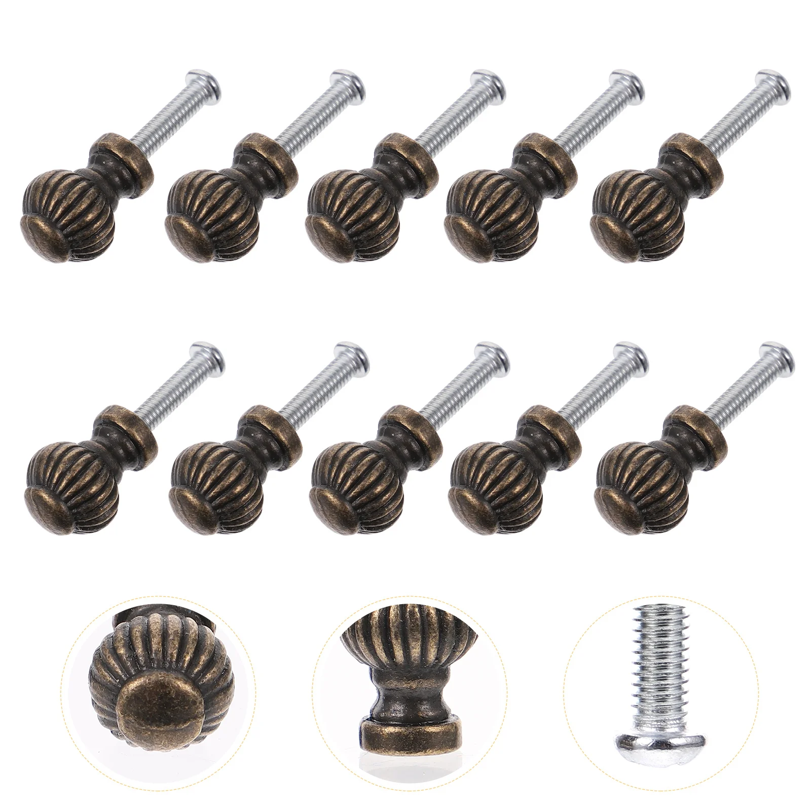 

10pcs Zinc Alloy Knobs Vintage Handles Furniture Pulls Home Decor Closet Door Hardware Bronze Kitchen Cupboard Wardrobe