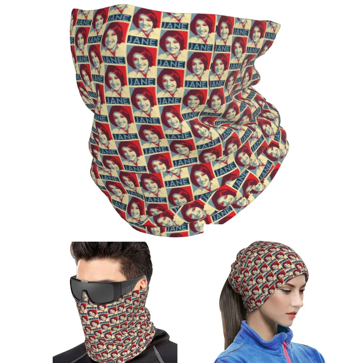 Jane Mcdonald Bandana Neck Cover Printed Wrap Scarf Running Face Mask Unisex Adult Breathable