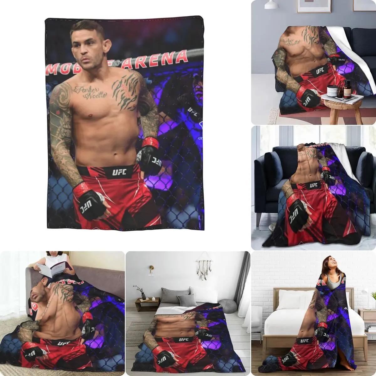 Dustin Poirier Ultra-Soft Micro Fleece Blanket Fluffy Flannel Sofa Cover Skin Friendly