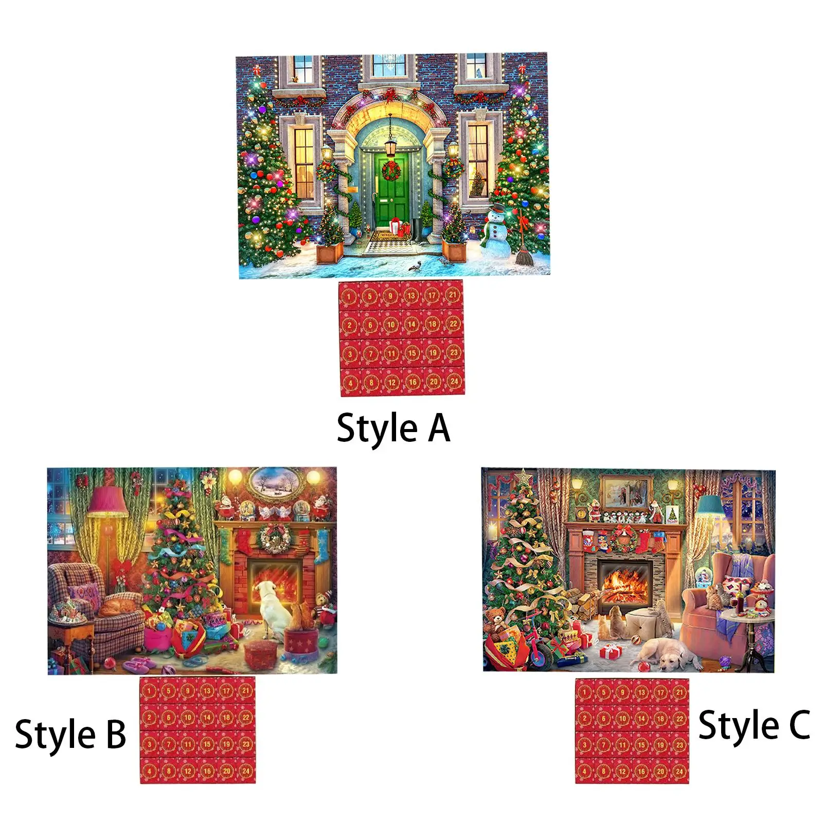 Calendrier de l'Avent Puzzle de Noël, Décoration de Vacances, Cadeau d'Anniversaire, Travailleurs, Faveur de ixLeon, 1008 Pièces