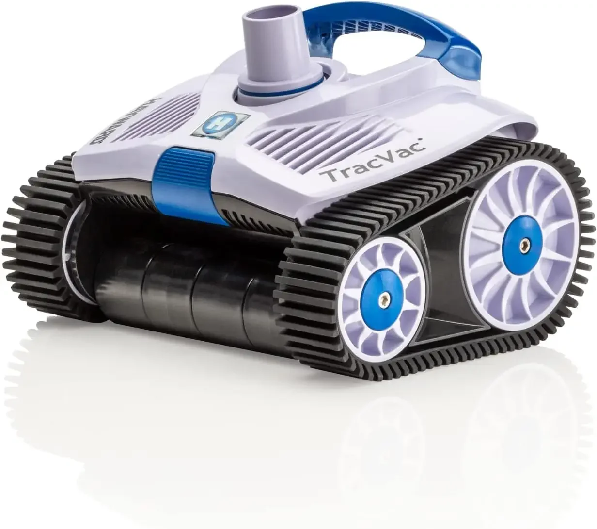 TracVac Lightweight Automatic Suction Vacuum Cleaner with Hose and Valve for In Ground Swimming Pool Maintenance, White