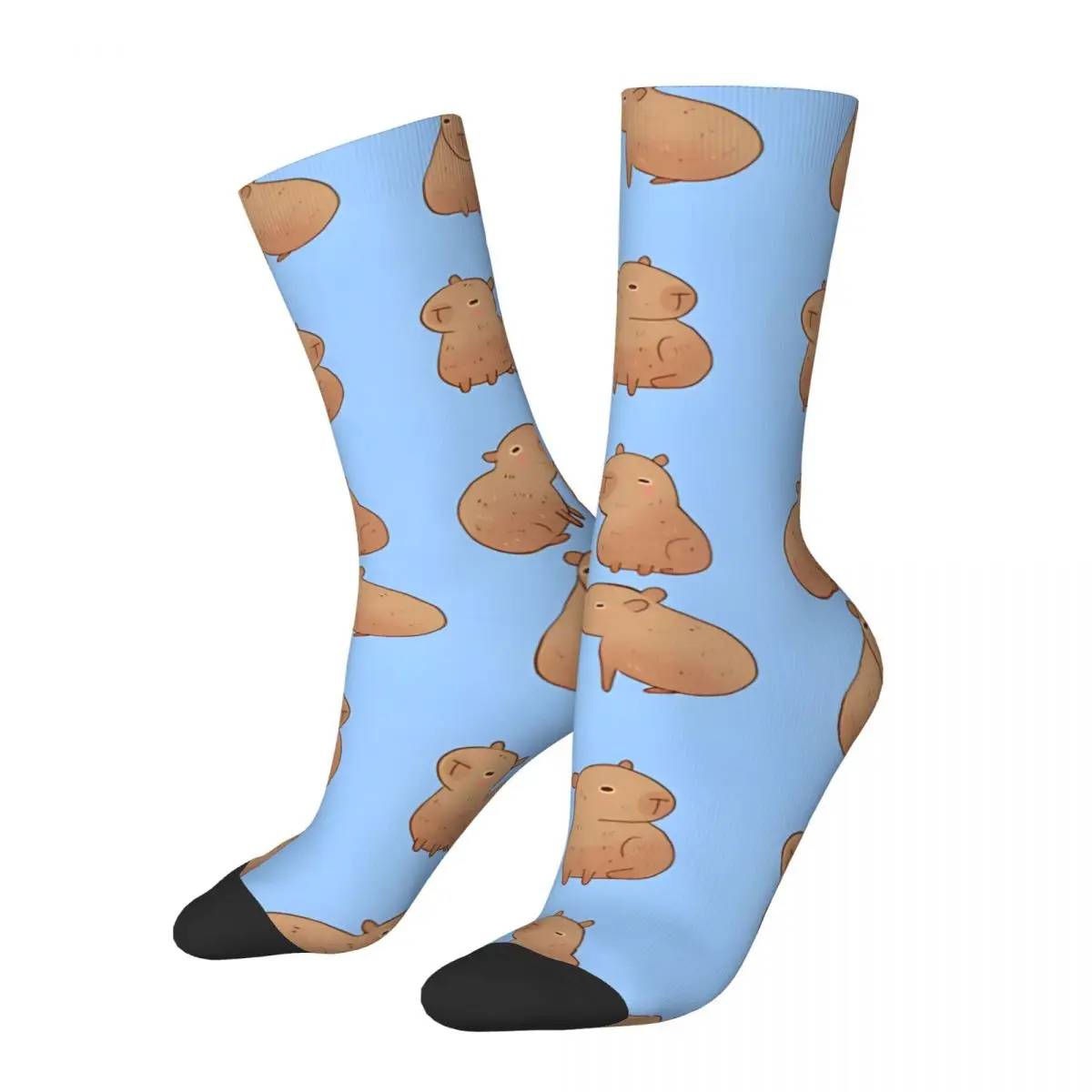 

Vintage Cute Capybaras Men's compression Socks Unisex Street Style Seamless Printed Novelty Crew Sock