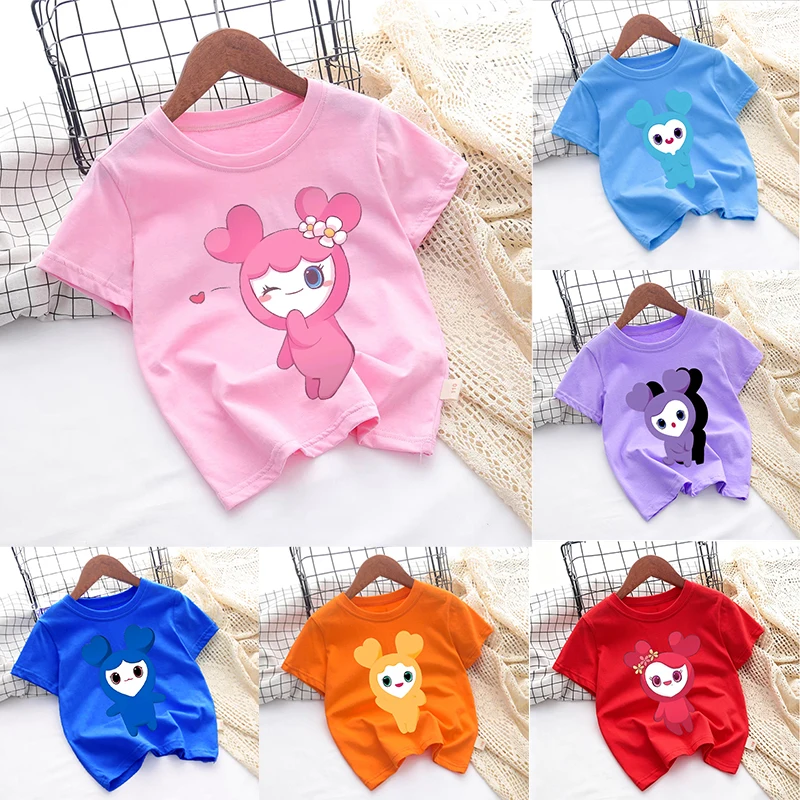 Twice Clothes Unisex Summer T-shirts Tops Cartoon Anime Pattern T-shirt Summer Comfortable Tee Outdoor Fashion Cotton Tops Gifts
