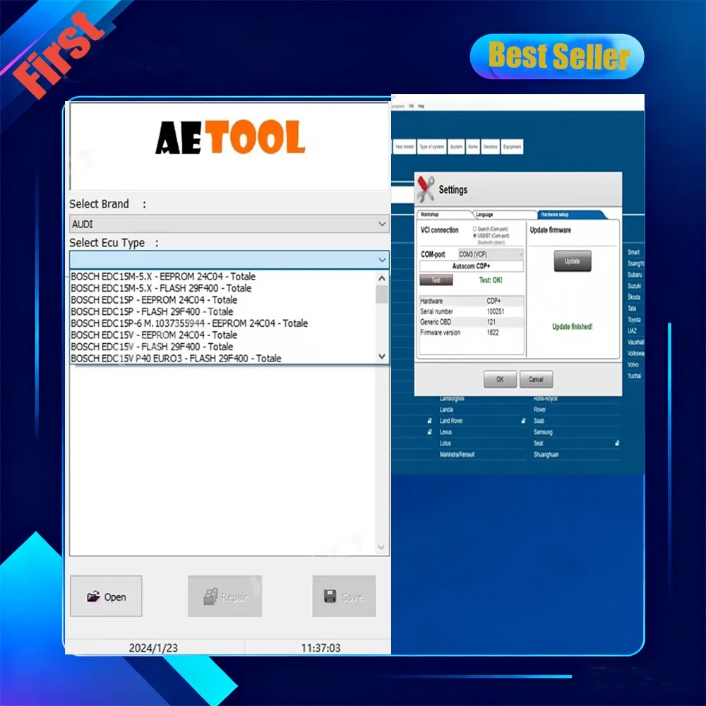 AETOOL IMMO Remover V1.3 2021.11 برنامج فك التشفير التلقائي ECU Dump Decode IMMO Eeprom off حساب PIN Virgin/IMMO Remover لـ Ca #1