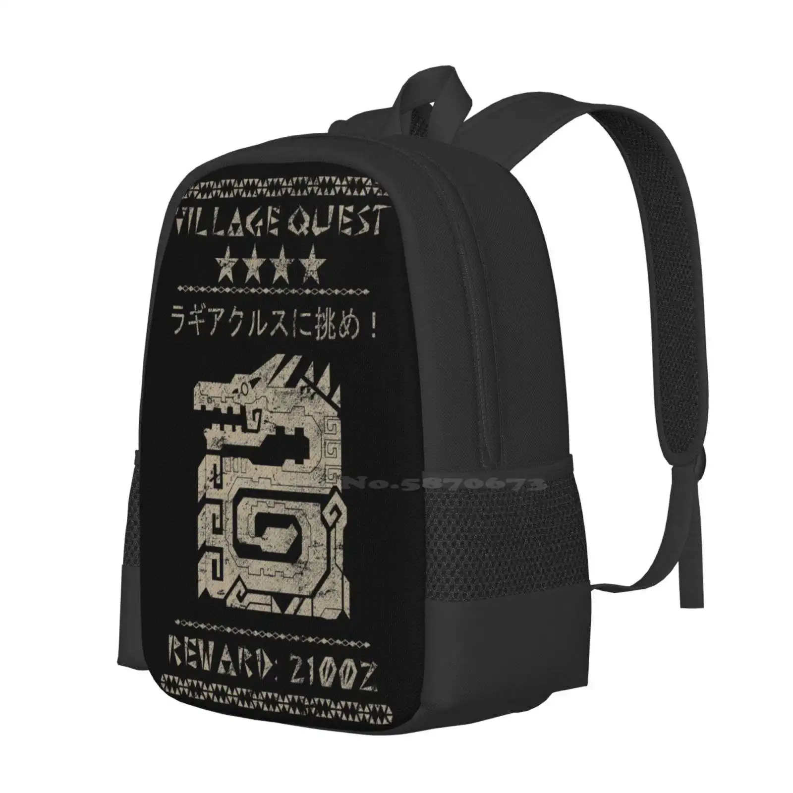 Village Quest - Lagiacrus Hot Sale Schoolbag Backpack Fashion Bags Monster Hunter Rathian Game Psp Hunting Lagicrus Lagiacrus