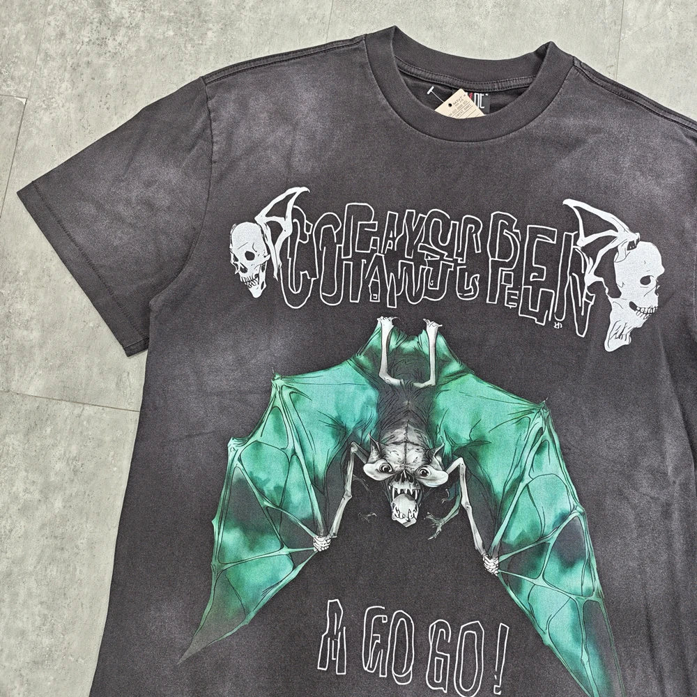 Yao Fashion Saint OF Michael 25SS Casual Loose Vintage Y2k Tee Tops Graphics Print T Shirt