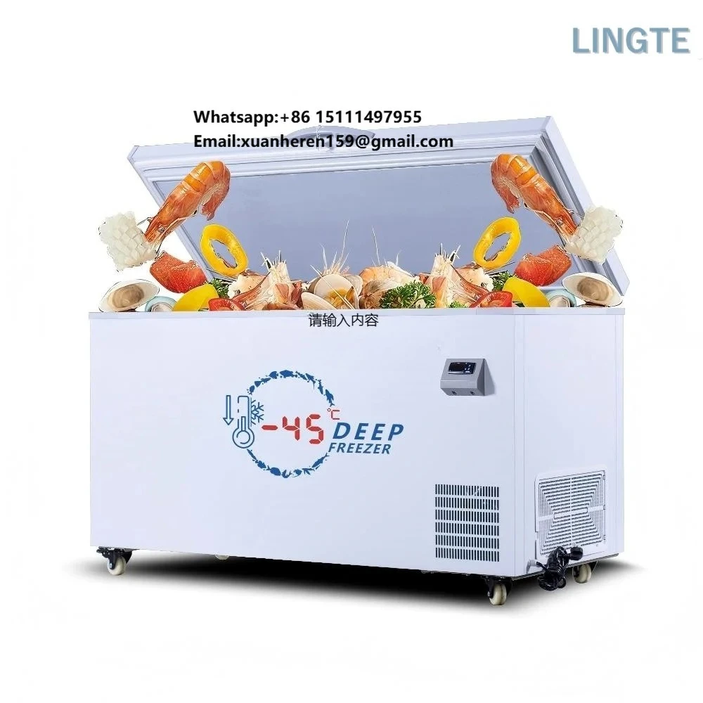 338L Ultra Low Temperature Freezer for Fishing Boats 304 Stainless Steel Liner Large Capacity -50°C to -86°C