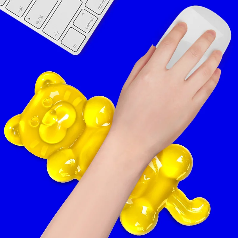 Wrist Rest Mouse Pad Keyboard 3D Gummy Bear Jelly Sugar Shape Wrist Support Ergonomic Non-slip Office Gaming Mouse Hand Support