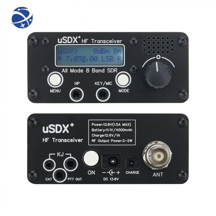 yyhc 3W-5W USDX+ HF Transceiver Shortwave QRP SSB/CW Transceiver with All Mode 8 Band USDX Upgraded Version