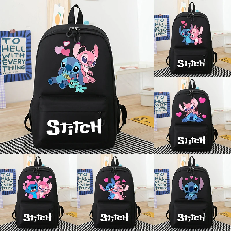 New Cute Lilo Stitch Girls School Backpack Boys Girls Cartoon Disney Backpack Kawaii Toddler Backpack Children Birthday Gifts