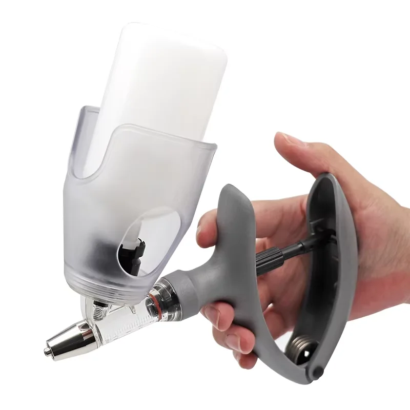 2 мл/5 мл автоматический ветеринарный непрерывный шприц для инъекций животных, регулируемая вакцина с бутылкой для скота, свиней, крупного рогатого скота, овец