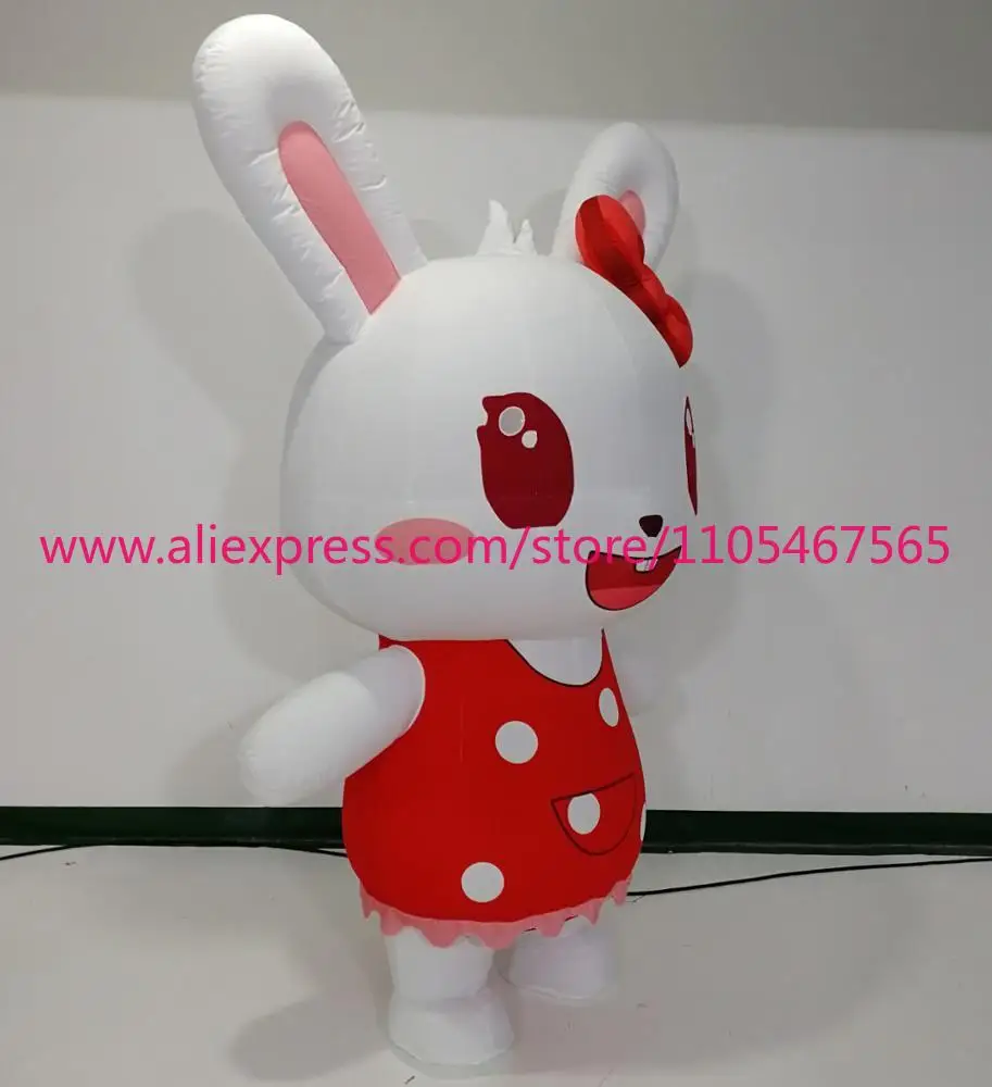 Vaha giant inflatable rabbit plush activity cartoon character walking doll clothing, made of Oxford PVC material
