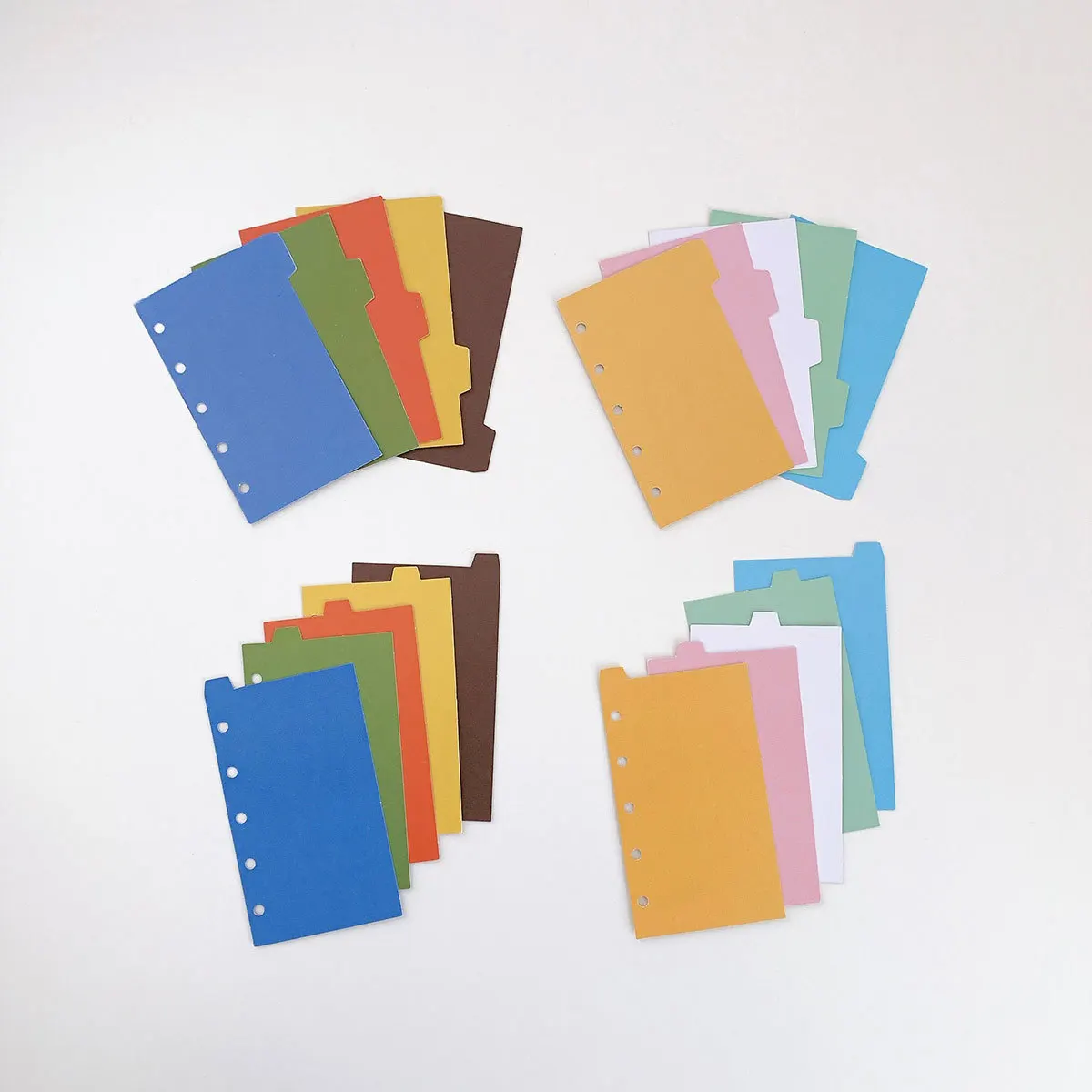 5pcs M5 Loose-leaf Notebook Seperator A8 Loose-leaf Handbook Accessories 5-hole Spacer Index Page Classification Paper Partition