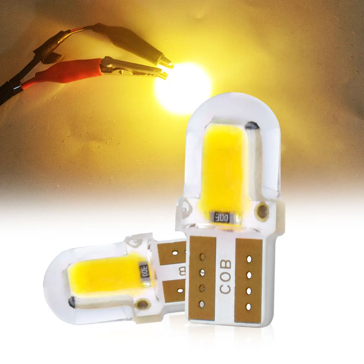2/10/20 Stück ultrahelle 360-Grad-Beleuchtung T10 W5W 168 COB-LED-Signale für Auto-Seitensignal-Blinker, Brems-Leselampen