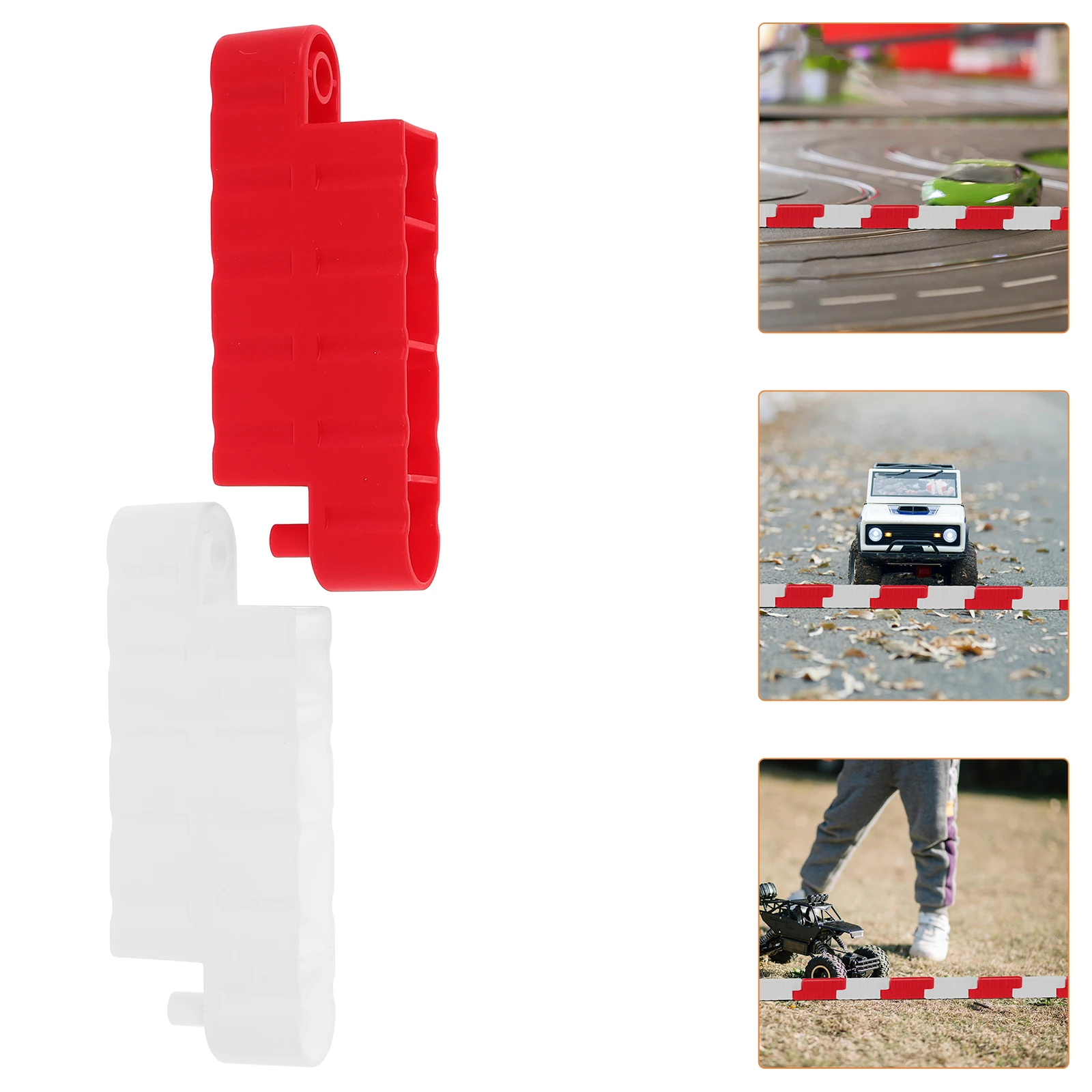 

16pc Rc Car Track Road Barriers Mini Traffic Fences For Drift Race Simulation Road Blocks Rc Accessories Racing Track