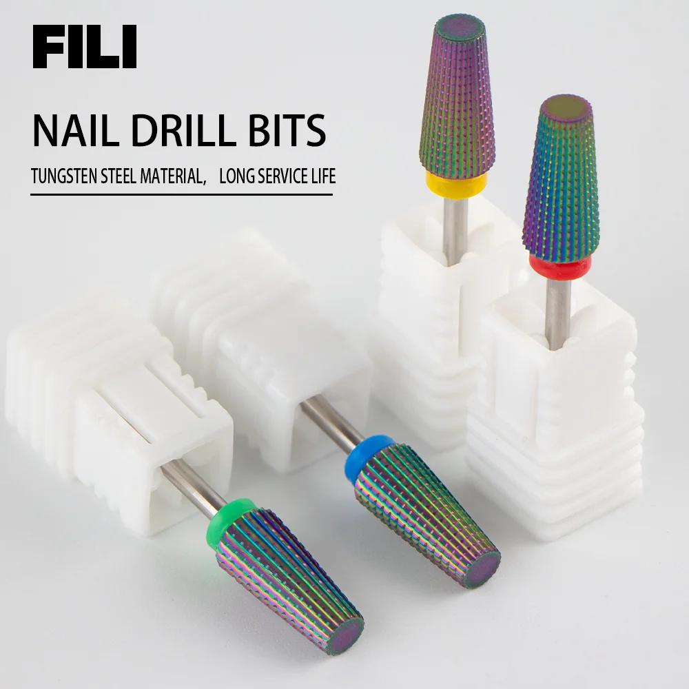 

NEW Tungsten Steel Nail Drill Bits Milling Cutter Manicure File for Remove Nail Polish Glue UV Gel Polish Burrs Bits Accessory