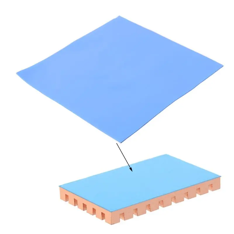 Thermal Pad 100x100x1mm Thermal Conductivity Non Conductive Heat Resistance Silicone Thermal Pads, for Laptop Heatsink