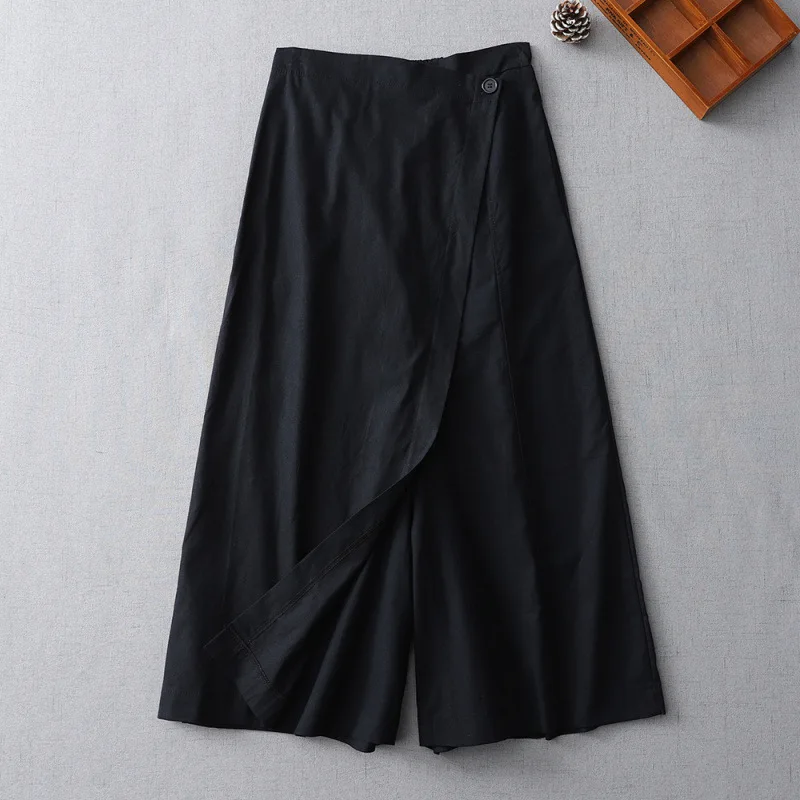 

Women Skirts Pants Wide Leg Long Pant A Line High Waist Casual Loose Button Elegant Capris Y2k Streetwear Work 2026 Spring