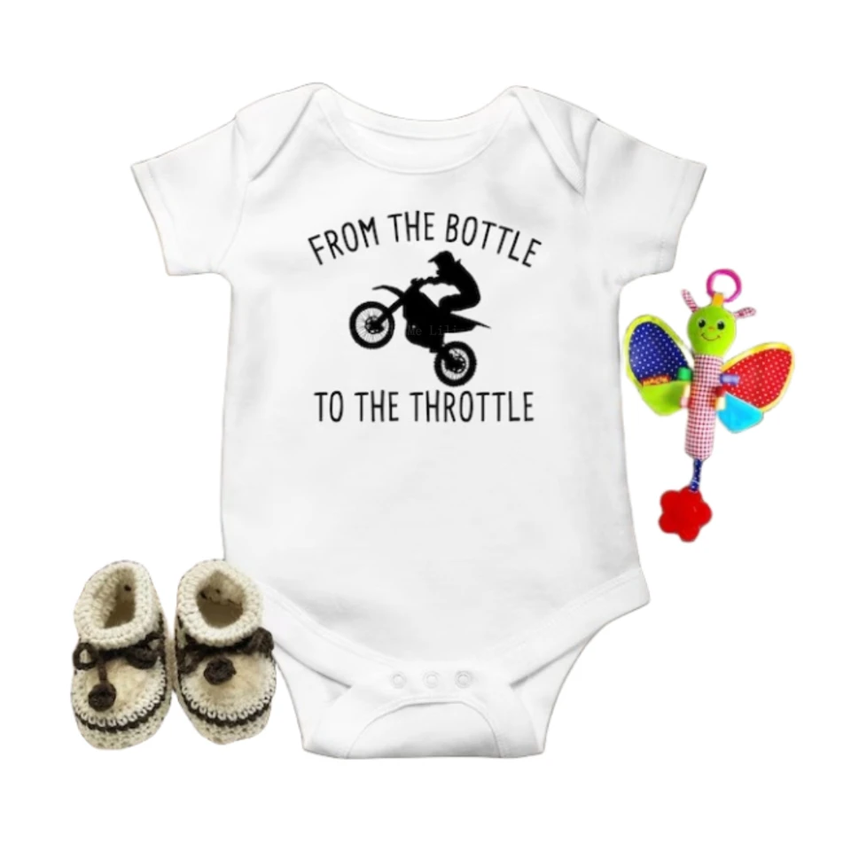Motocross Baby Bodysuit From The Bottle To The Throttle Racing