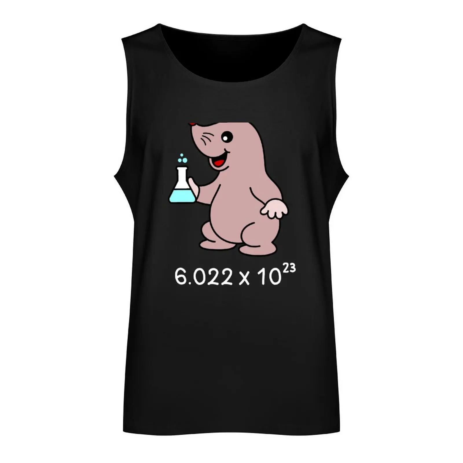 Cute Mole Chemist. Avogadro's Number Pun. Tank Top fashion 2024 man summer clothes men 2024 basketball clothing t-shirt for men